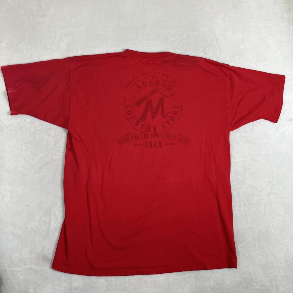 Vintage Marlboro Country Store Shirt Mens XL Red Pocket Single Stitch